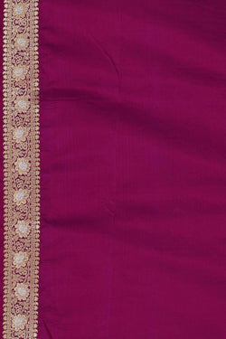 Collection of Banarasi Silk Magenta Saree in a gallery layout