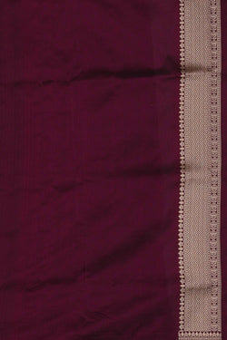 Collection of Banarasi Silk Deep Wine Saree in a gallery layout