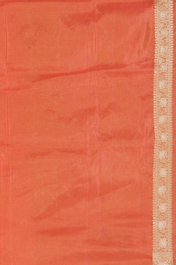 Image of Banarasi Silk Peach Tissue Saree