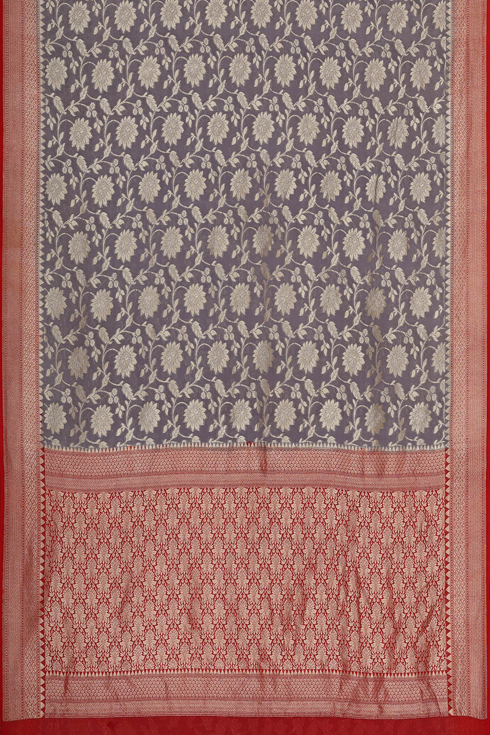 Image of Banarasi Georgette Bluish Grey Saree