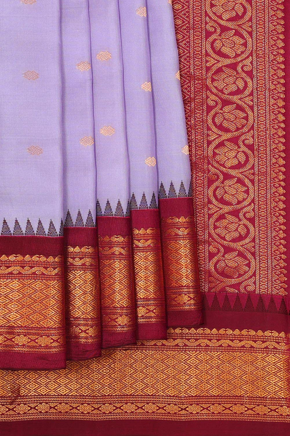 Gadwal Silk Lavender Saree