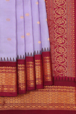 Image of Gadwal Silk Lavender Saree