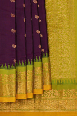 Image of Gadwal Silk Violet Saree