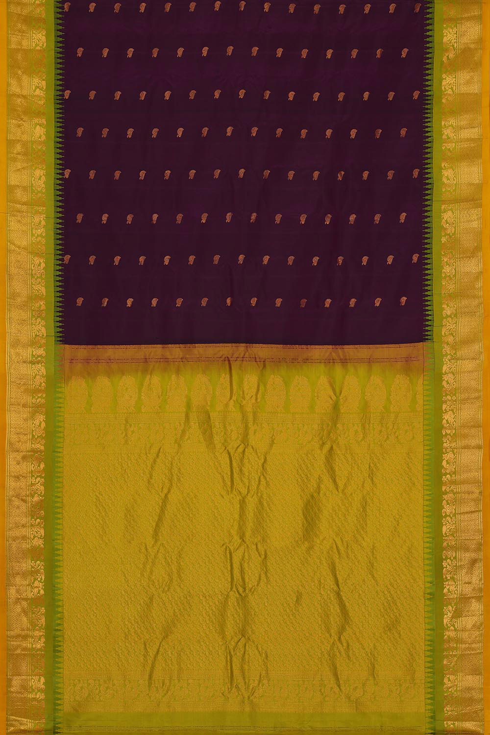 Gadwal Silk Violet Saree