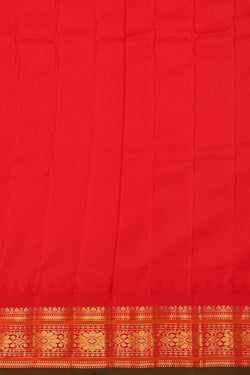 Image of Gadwal Silk Mustard Yellow Saree