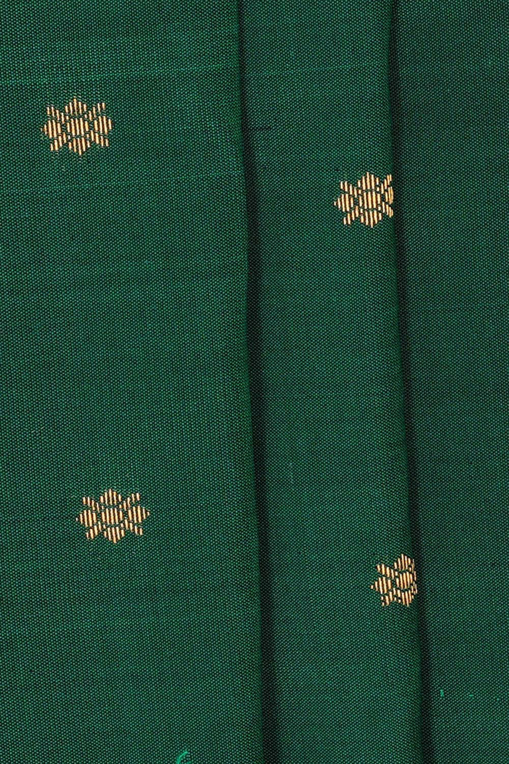 Gadwal Silk Bottle Green Saree