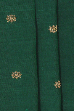 Image of Gadwal Silk Bottle Green Saree