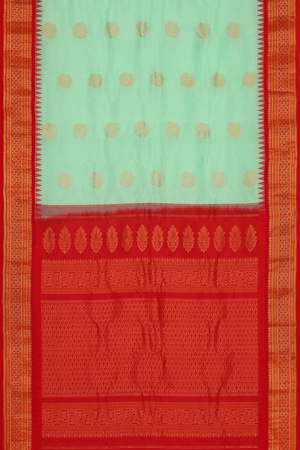 Gadwal Silk Light Mint Green Saree