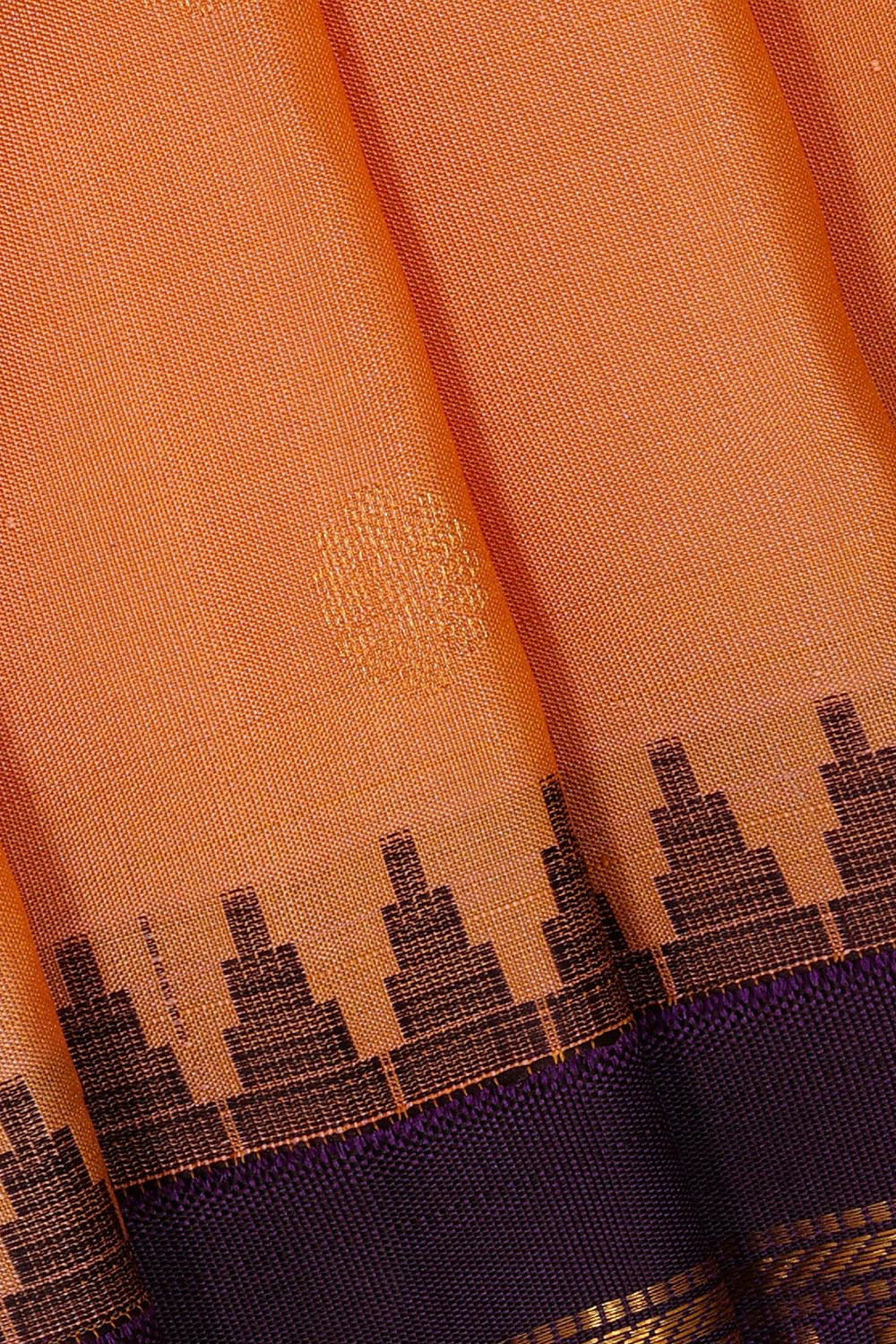 Gadwal Silk Peach Saree