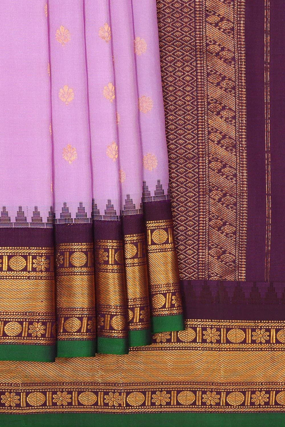 Gadwal Silk Lavender Pink Saree