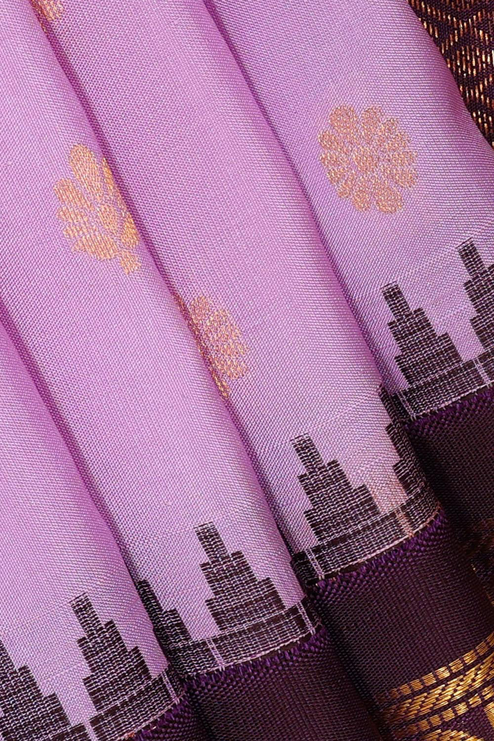 Gadwal Silk Lavender Pink Saree