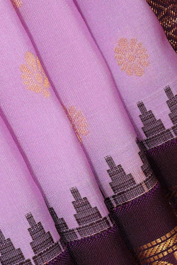 Image of Gadwal Silk Lavender Pink Saree