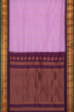 Image of Gadwal Silk Lavender Pink Saree