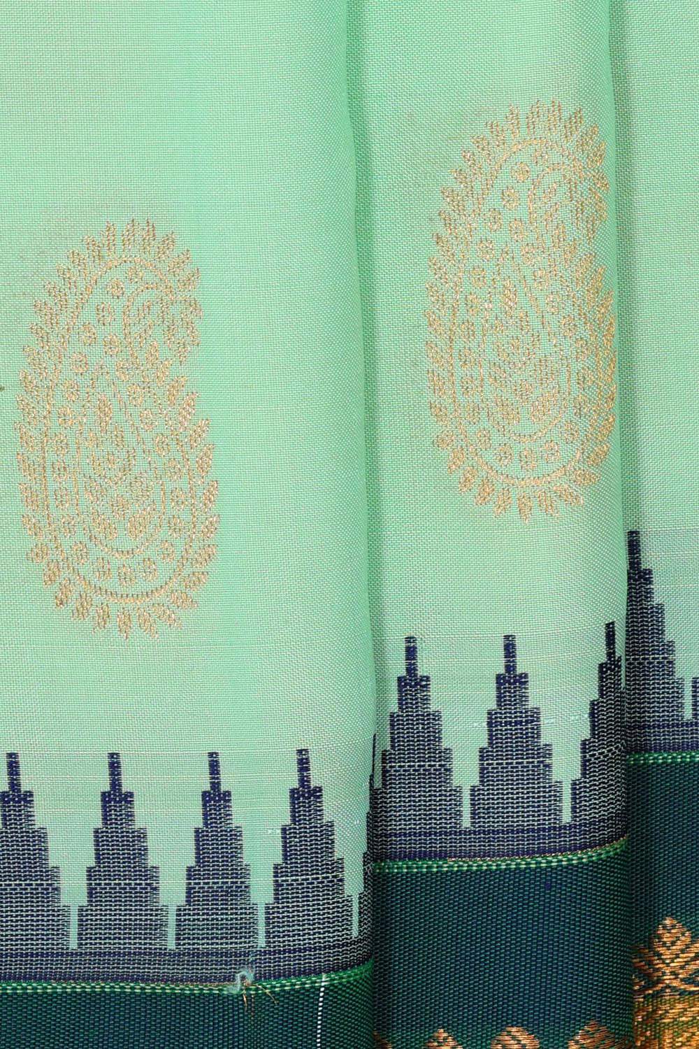 Gadwal Silk Light Mint Green Saree