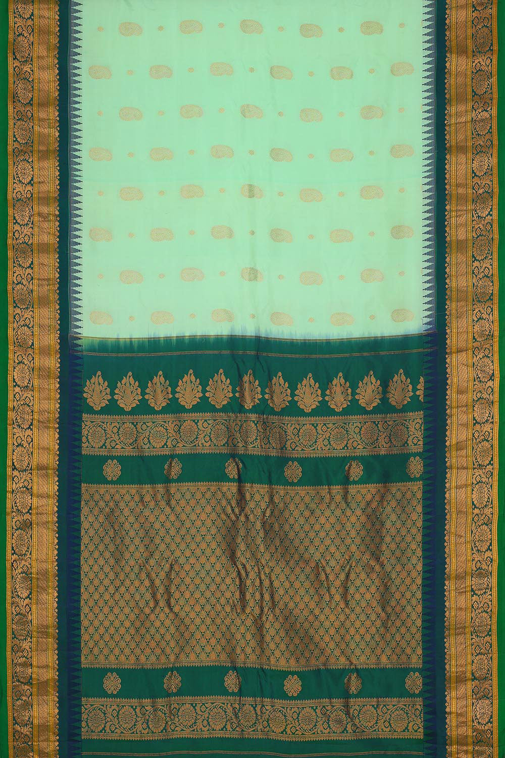 Gadwal Silk Light Mint Green Saree