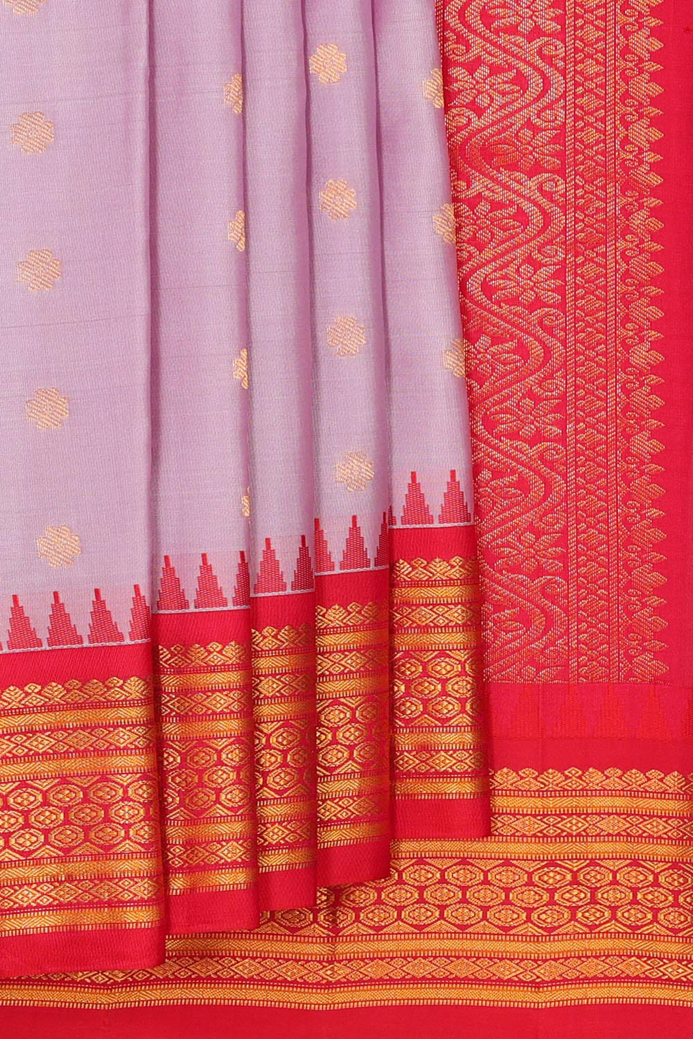 Gadwal Silk Light Lavender Saree