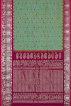 Image of Gadwal Silk Mint Green Saree