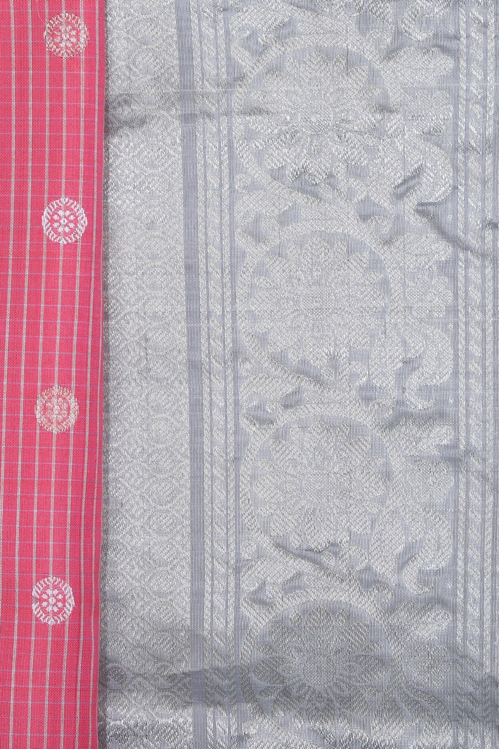 Image of Gadwal Silk Pink Saree