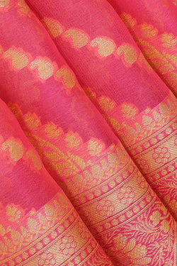 Image of Banarasi Semi Georgette Pink Saree