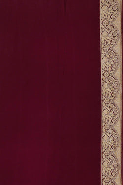 Image of Banarasi Semi Georgette Wine Colour Saree