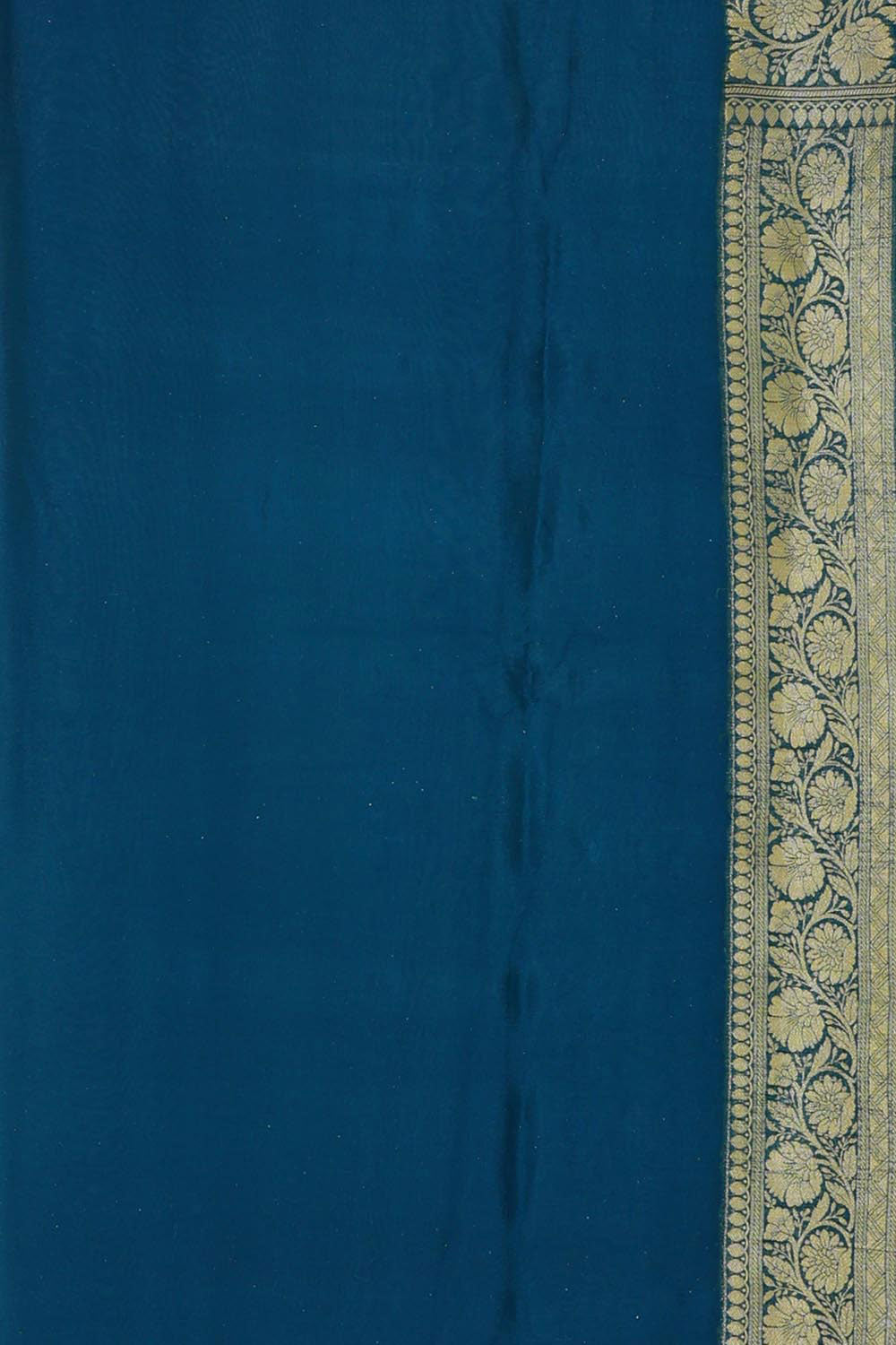 Banarasi Semi Georgette Peacock Blue Saree