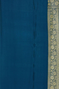 Image of Banarasi Semi Georgette Peacock Blue Saree