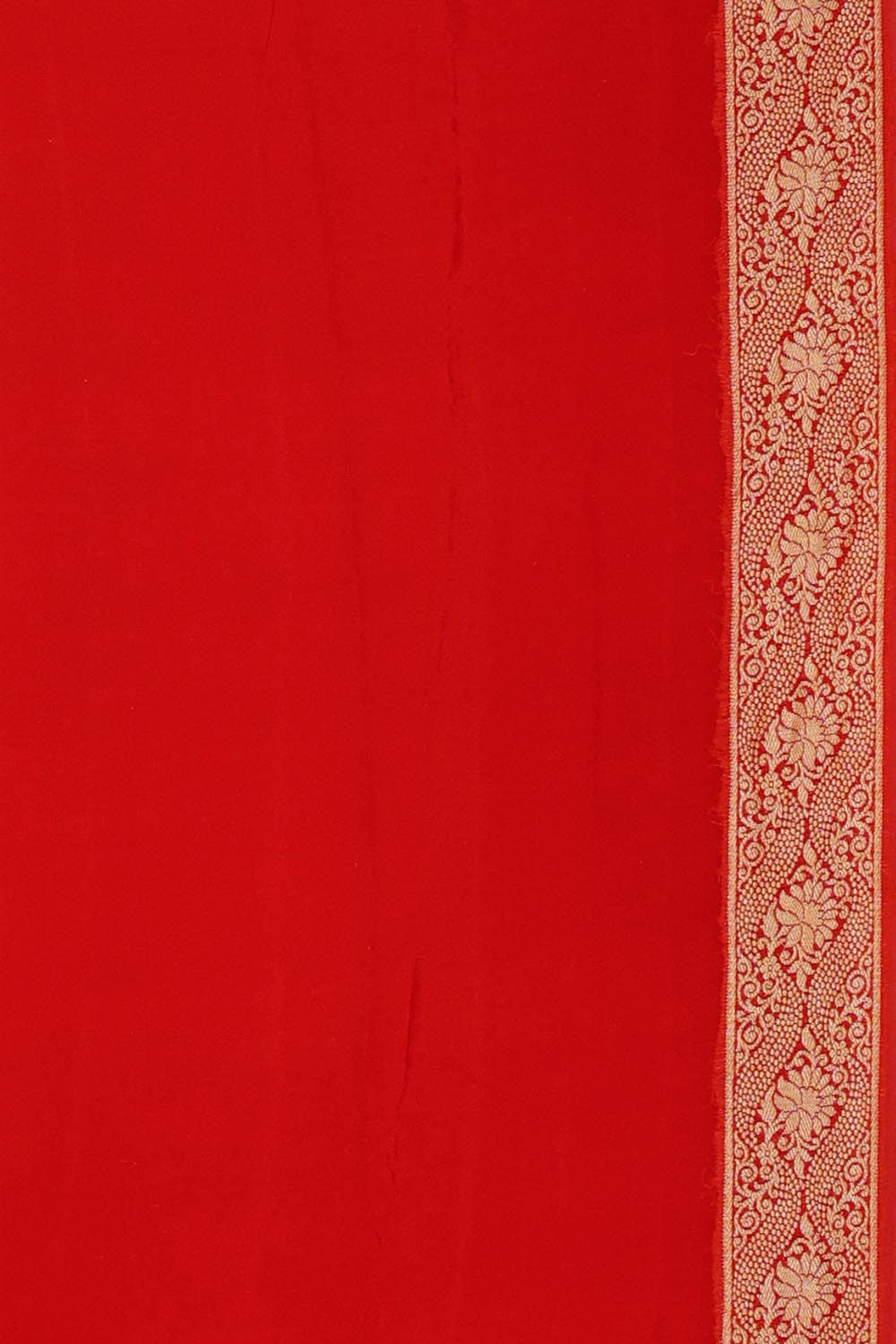 Banarasi Semi Georgette Chilli Red Saree