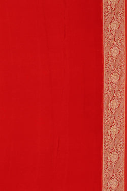 Image of Banarasi Semi Georgette Chilli Red Saree