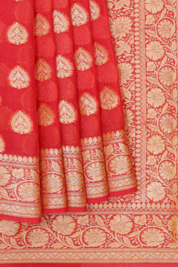 Image of Banarasi Georgette Red Saree