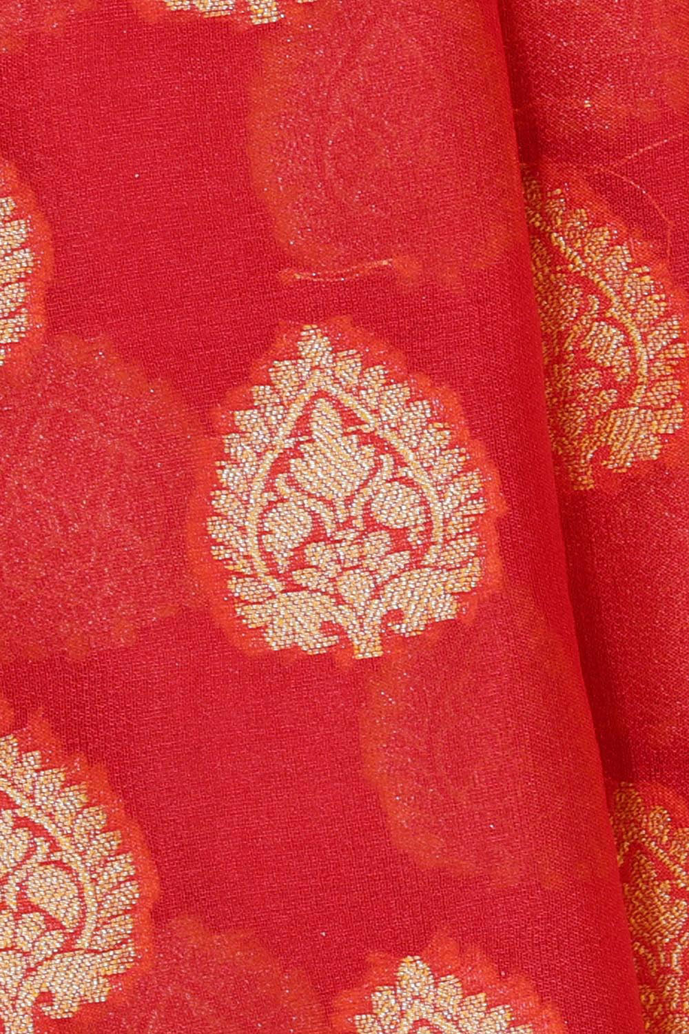 Banarasi Georgette Red Saree