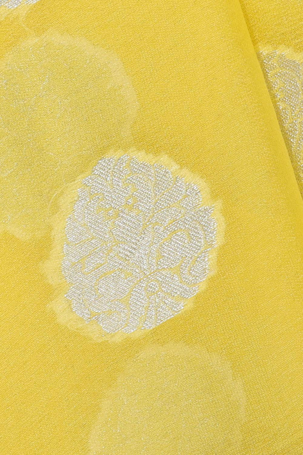 Banarasi Semi Georgette Yellow Saree