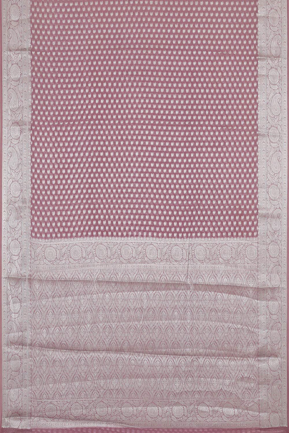 Image of Banarasi Semi Georgette Dark Onion Pink Saree