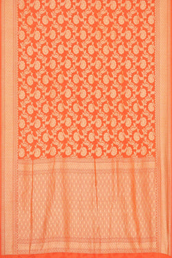 Image of Banarasi Georgette Orange Saree