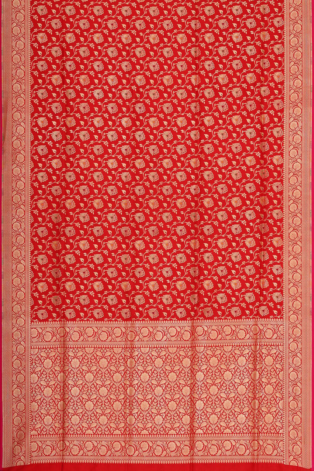 Collection of Banarasi Silk Cherry Red Saree in a gallery layout