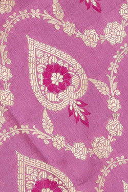 Collection of Banarasi Silk Dark Onion Pink Saree in a gallery layout