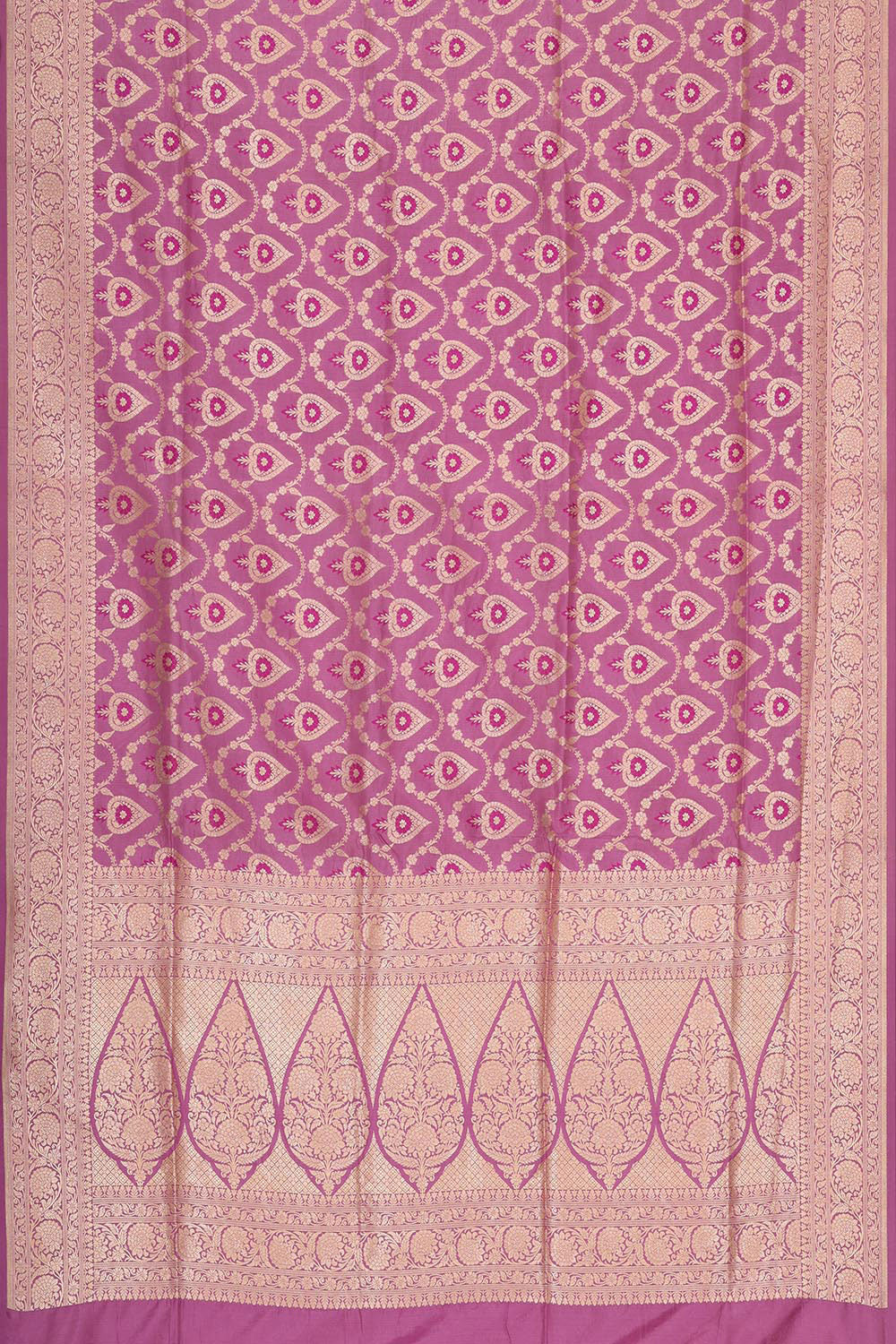 Collection of Banarasi Silk Dark Onion Pink Saree in a gallery layout