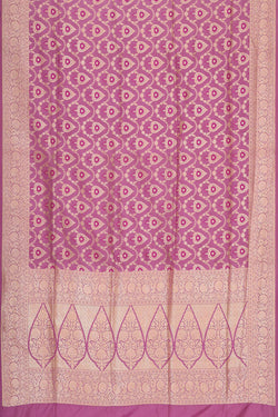 Collection of Banarasi Silk Dark Onion Pink Saree in a gallery layout