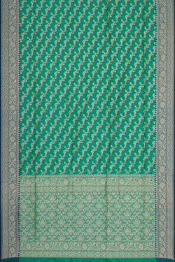 Image of Banarasi Silk Deep Sea Green Saree