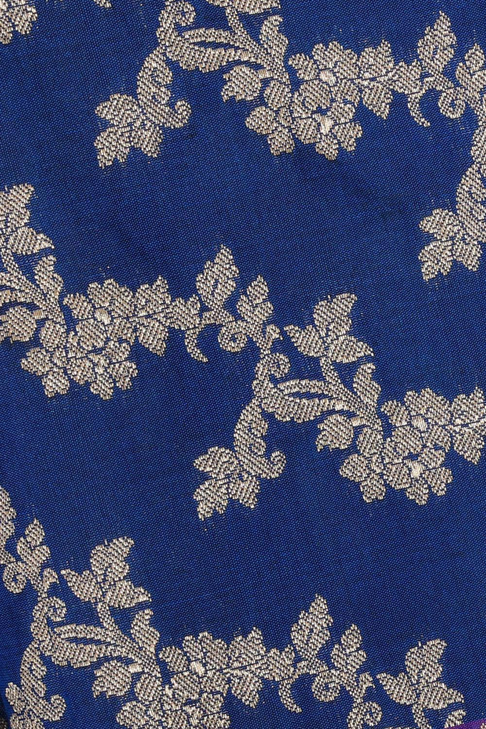 Collection of Banarasi Silk Royal Blue Saree in a gallery layout