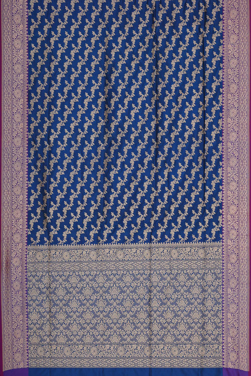 Collection of Banarasi Silk Royal Blue Saree in a gallery layout