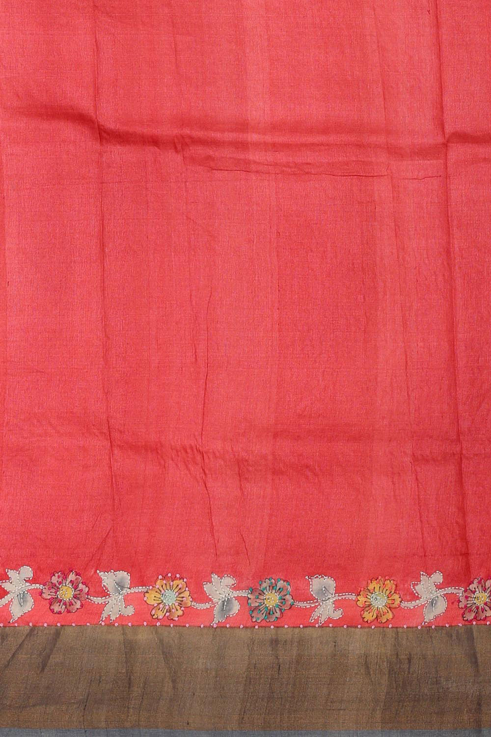 Collection of Tussar Silk Light Red Saree in a gallery layout