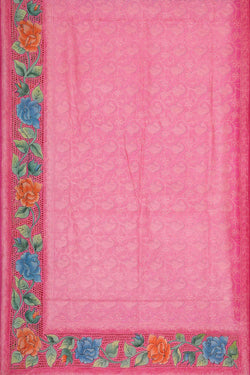 Collection of Tussar Silk Rose Pink Saree in a gallery layout