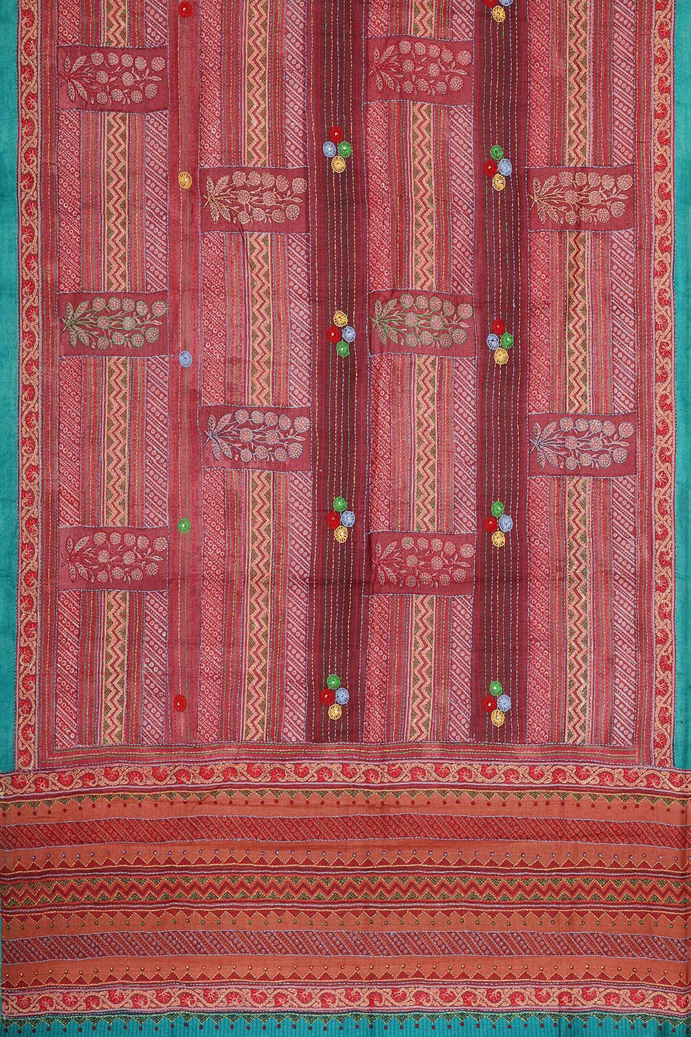 Collection of Tussar Silk Brownish Red Saree in a gallery layout