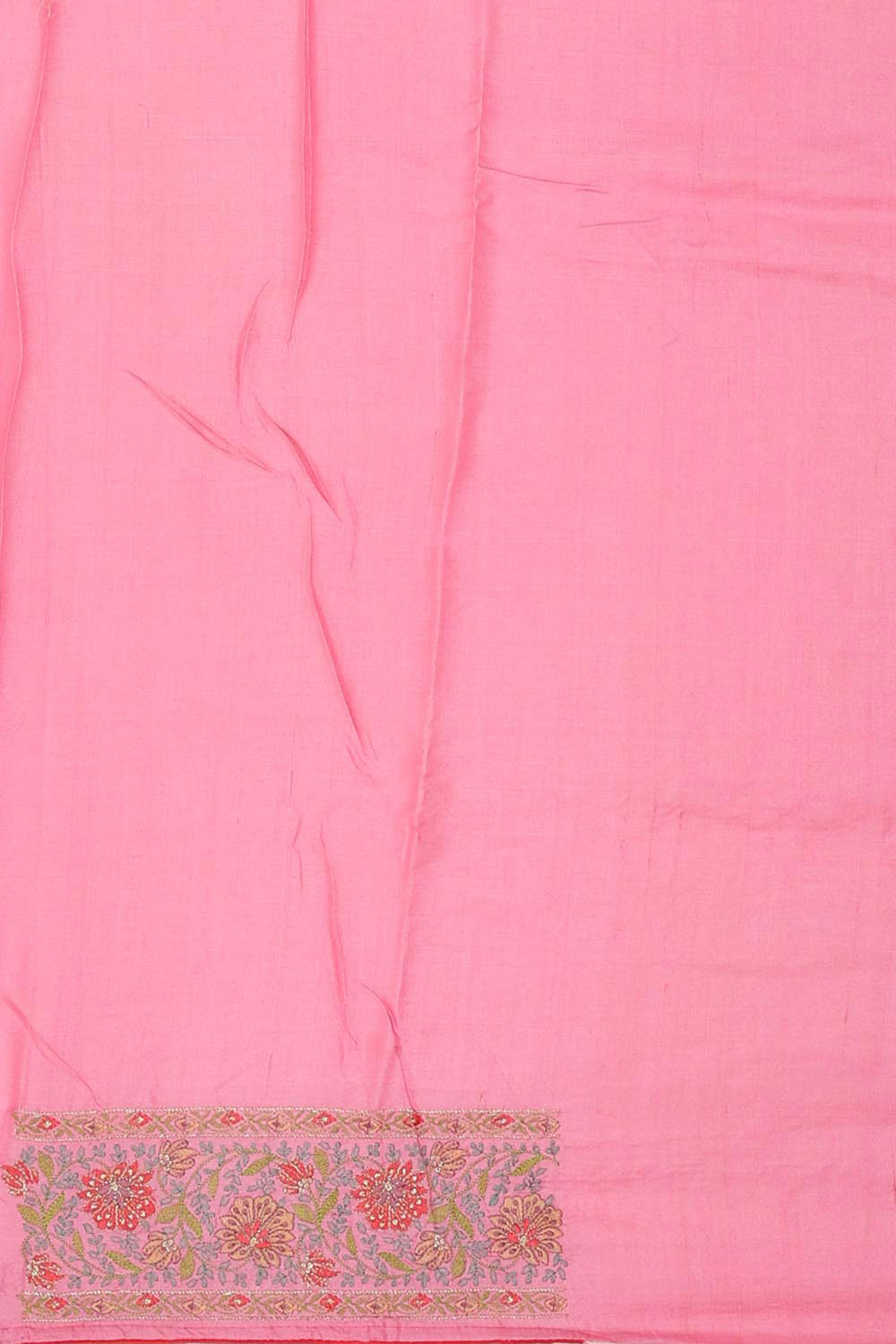 Image of Tussar Silk Rose Pink Saree