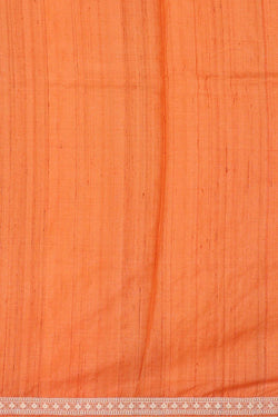 Collection of Tussar Silk Orange Saree in a gallery layout