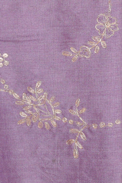 Image of Tussar Silk Lavender Saree