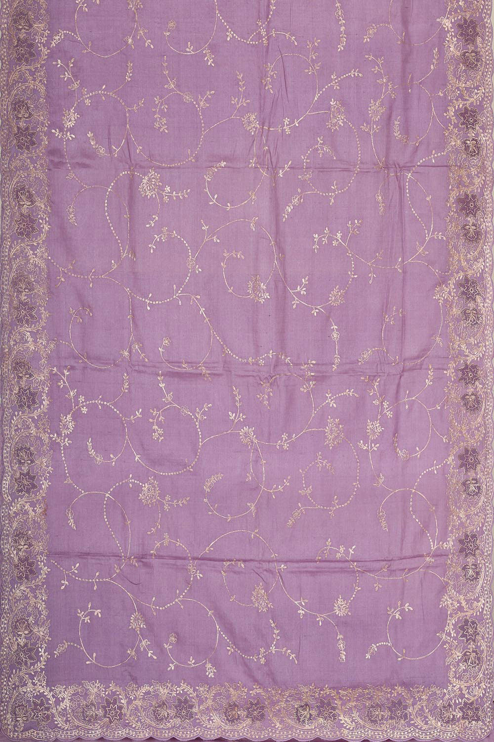 Tussar Silk Lavender Saree