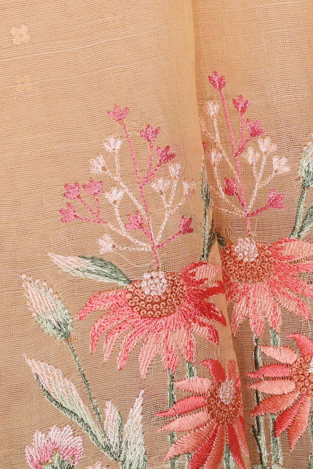 Image of Organza Light Peach Saree