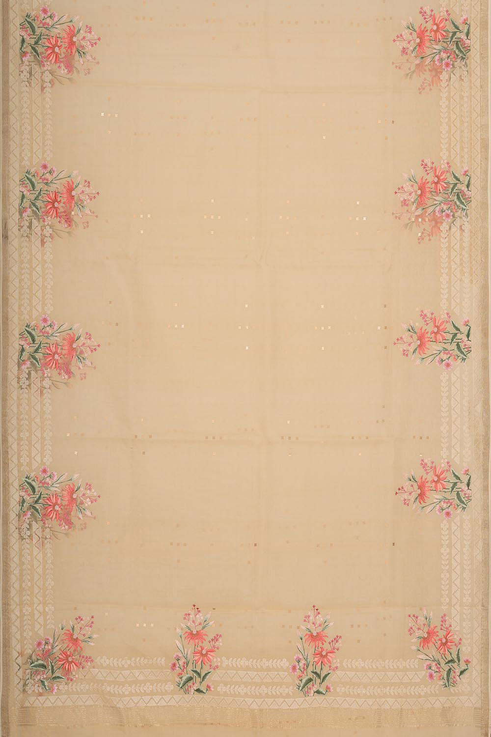 Image of Organza Light Peach Saree