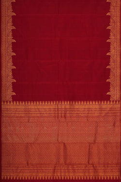 Collection of Kanchipattu Red Brocade Saree in a gallery layout